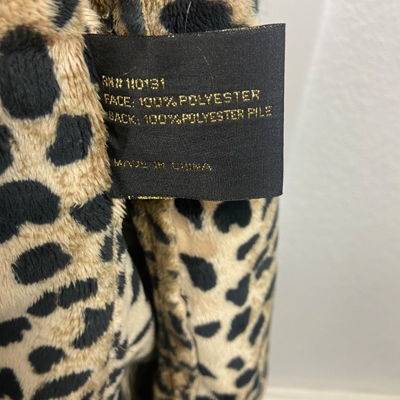 Donna Salyers Fabulous-Furs Leopard Lined Faux Suede Coat Women’s XL Y2K Glam - Picture 8 of 10